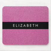 Roze Glitter, Glitter Achtergrond, Jouw naam Muismat (Voorkant)