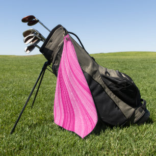 Roze glitter golfhanddoek
