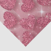 Roze glitter harten sprankelend romantisch weefsel tissuepapier (Detail)