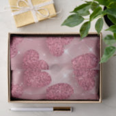 Roze glitter harten sprankelend romantisch weefsel tissuepapier (Geschenk)