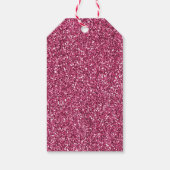 roze glitter Heart Cadeaulabel (Achterkant)
