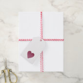  roze glitter Heart Cadeaulabel (Met Touw)