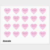 Roze Glitter Heart Happy Purim Label (Vel)