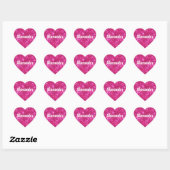 Roze Glitter Heart Hart Sticker (Vel)