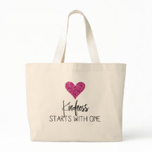 Roze Glitter Heart Kindness
