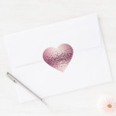  roze glitter Hearts Hart Sticker (Envelop)