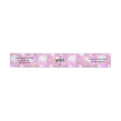 Roze Glitter Hearts Wrap Around Zeep Bar Label (Individueel)
