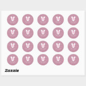 Roze glitter Het is een meisje Ronde Sticker (Vel)
