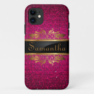 Roze Glitter iPhone 5 Mate Barely There™ Hoesje