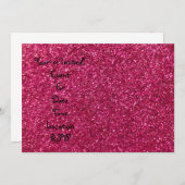 Roze glitter kaart (Voorkant / Achterkant)
