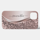 Roze Glitter Kijk Handgeschreven naam 13 Case-Mate iPhone Case (Achterkant (horizontaal))