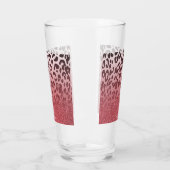 Roze Glitter Leopard Huid Glas (Links)