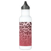 Roze Glitter Leopard Huid Waterfles (Links)