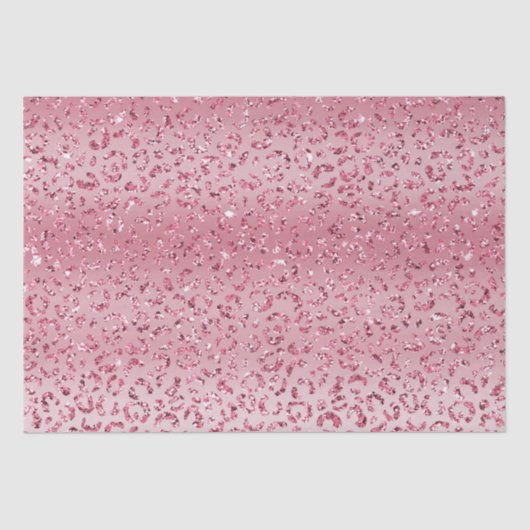 Roze Glitter Leopard Ombre Tissuepapier (Voorkant)
