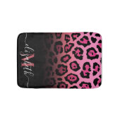 Roze Glitter Leopard Print Badmat (Voorkant)