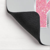 Roze Glitter letter K Muismat (Hoek)