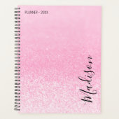 Roze Glitter Lichten op maat Planner (Voorkant)