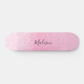 Roze Glitter Lichten op maat Skateboard (Horizontaal)
