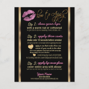 Roze Glitter Lip Instructies Flyer