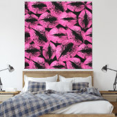 Roze glitter Lips #3 Canvas Afdruk (Insitu (Slaapkamer))