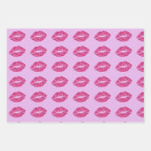 Roze glitter Lips Inpakpapier Vel (Voorkant 2)