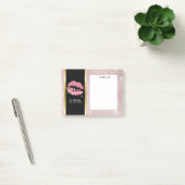 Roze glitter Lips & Roos Gold Leaves Makeup Biz Post-it® Notes (Kantoor)