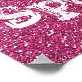 Roze Glitter Live Love Sparkle Poster Print (Hoek)