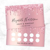 Roze Glitter Loyaliteit Korting Kaart