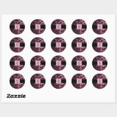 Roze Glitter Luipaard Jachtluipaard Dierenprint Sa Ronde Sticker (Vel)