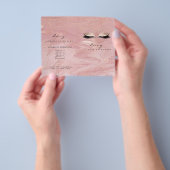 Roze Glitter Makeup Eye Lash Printerbrochure Marme Flyer (Hand)