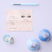 Roze Glitter Makeup Eye Lash Printers Logo Flyer (Enkel)