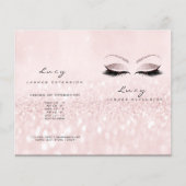 Roze Glitter Makeup Eye Lash Printers Logo Flyer (Voorkant)