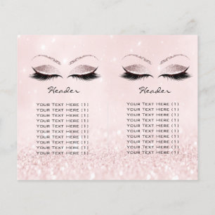 Roze Glitter Makeup Eye Lash Printers Logo Flyer