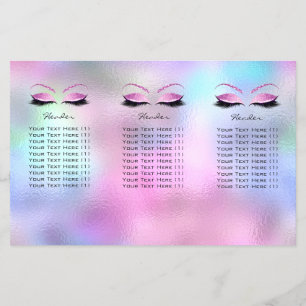 Roze Glitter Makeup Eyes Roos DL 3 bijsluiter Flyer