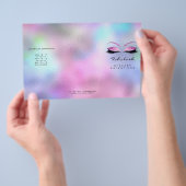 Roze Glitter Makeup Eyes Roos DL 3 bijsluiter Flyer (Hand)