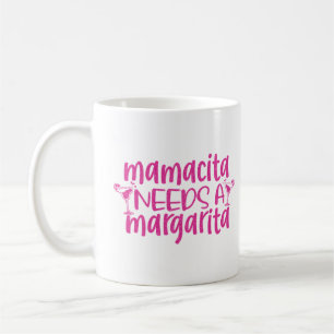 Roze Glitter Mamacita Needs Margarita Grappig Quot Koffiemok
