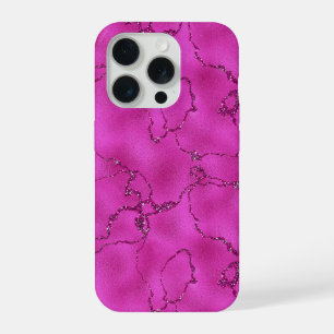 Roze Glitter Marmer Modern Abstract Elegant iPhone 15 Pro Hoesje