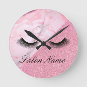 Roze, Glitter, Marmer, Stylist, Salon Ronde Klok