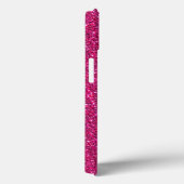 Roze Glitter Monogram Case-Mate iPhone Case (Achterkant / Rechts)