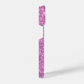 Roze Glitter Monogram iPhone Hoesje (Rechterkant)