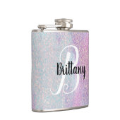 Roze Glitter Monogrammed Heupfles (Rechts)