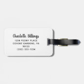 Roze Glitter Monogrammed Las Vegas Bagagelabel (Achterkant horizontaal)