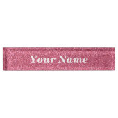 Roze glitter naambordje (Voorkant)