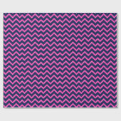 Roze glitter & Navy Blue Chevron Zigzag Pattern Cadeaupapier (Vlak)