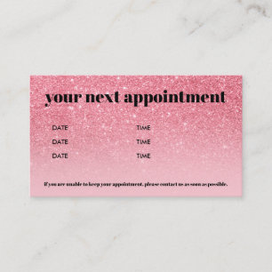 Roze Glitter Ombre Chic Bold Beauty Visitekaartje