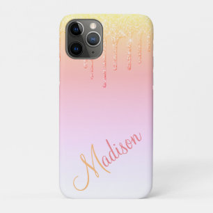 Roze Glitter Ombré Glam Sparkles iPhone 11 Pro Hoesje