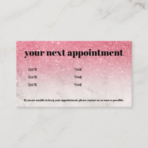 Roze Glitter Ombre marmer Chic Bold Beauty Visitekaartje