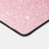 Roze Glitter Ombre Monogrammed Girly Bureaumat (Hoek)