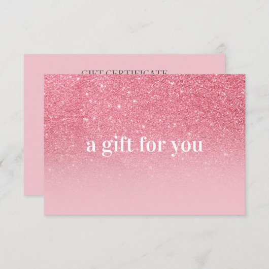 Roze Glitter Ombre Salon Make-upboetiek (Voorkant / Achterkant)