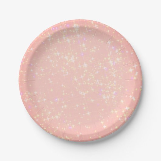 Roze glitter papieren bord (Voorkant)
